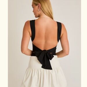 Back Bow Tie Bodysuit